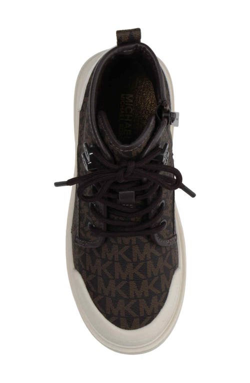 Michael Michael Kors Kids' Payton High Top Sneaker In Brown/vanilla