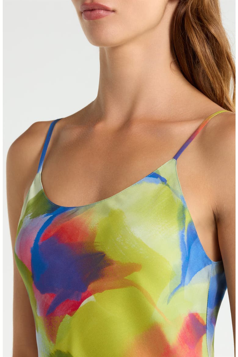 Kumo Printed Stretch Satin Chemise, Alternate, color, KUMO MULTI