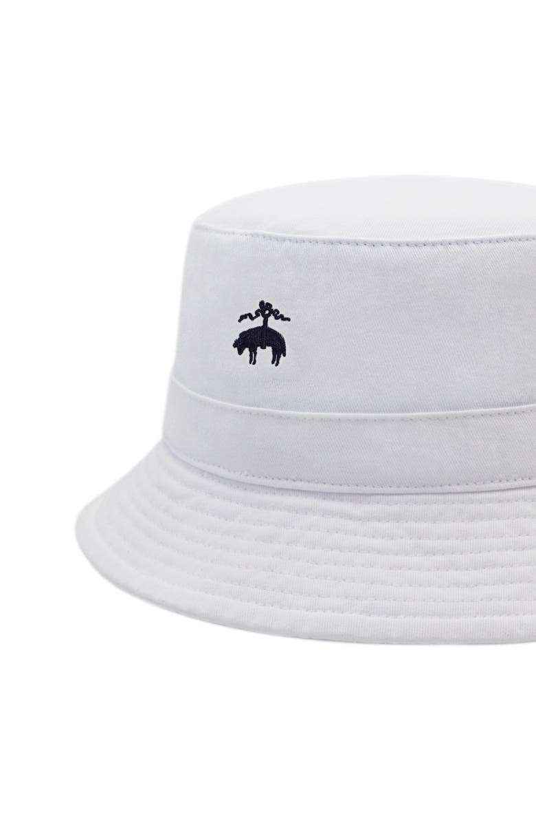 Brooks Brothers Cotton Twill Bucket Hat, Alternate, color, White