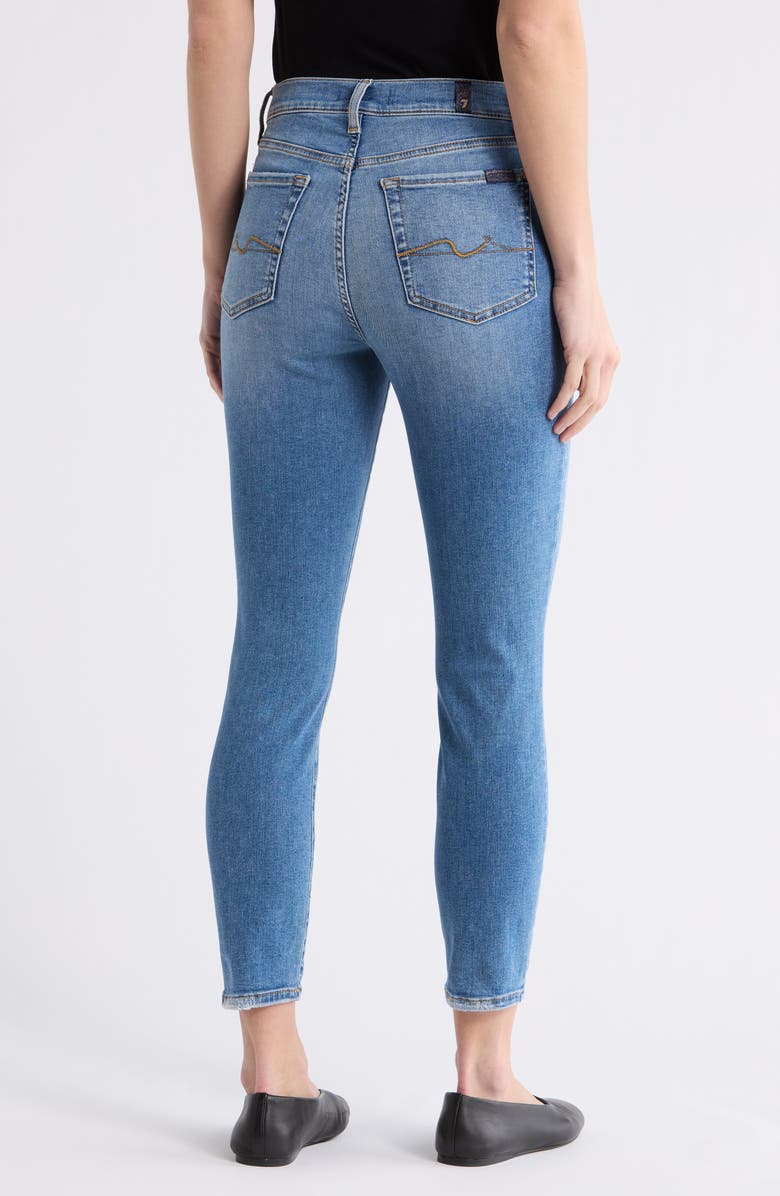 Seven Gwenevere High Waist Ankle Skinny Jeans, Alternate, color, Bluejay