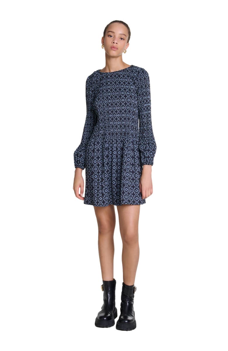 maje Short Clover motif dress, Main, color, 