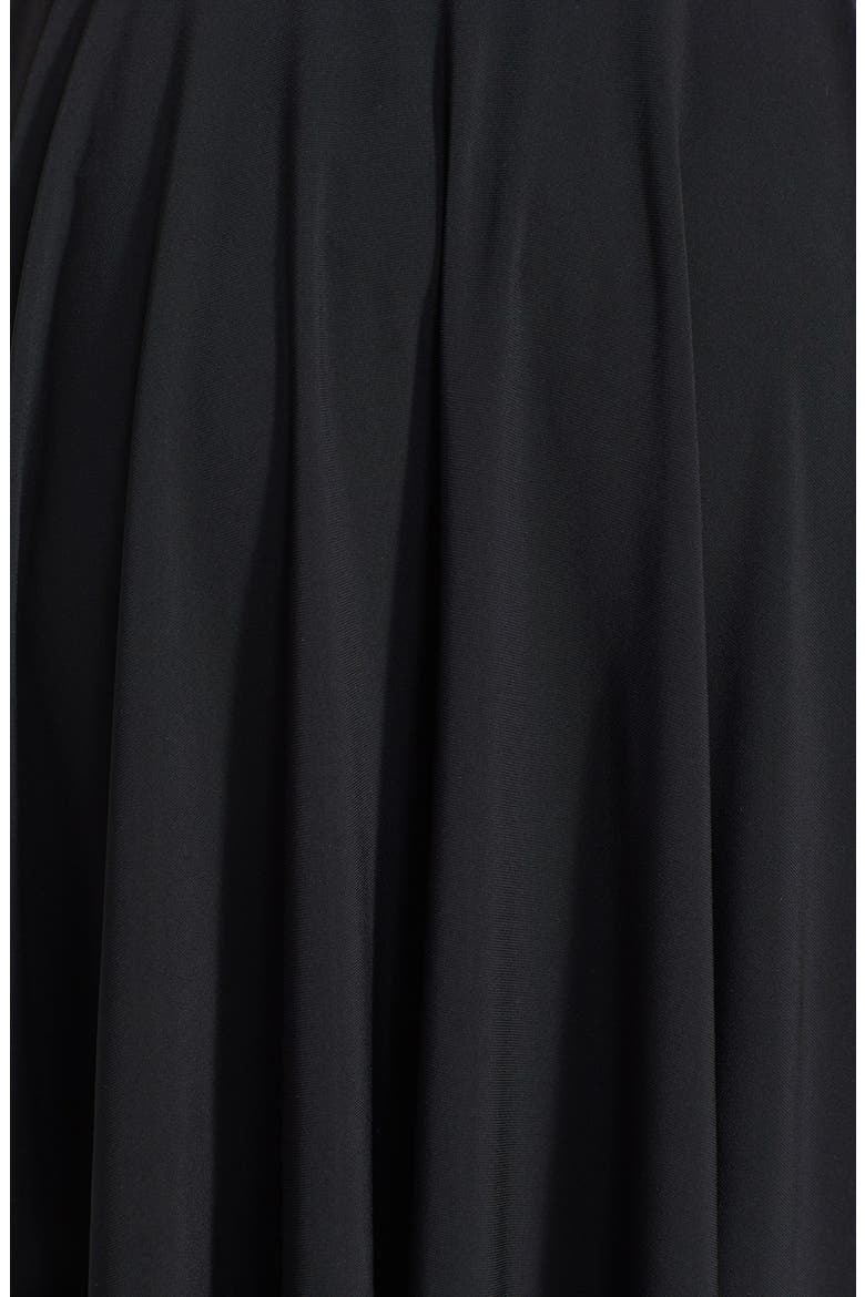 'Tara' Jersey Fit & Flare Dress, Alternate, color, BLACK