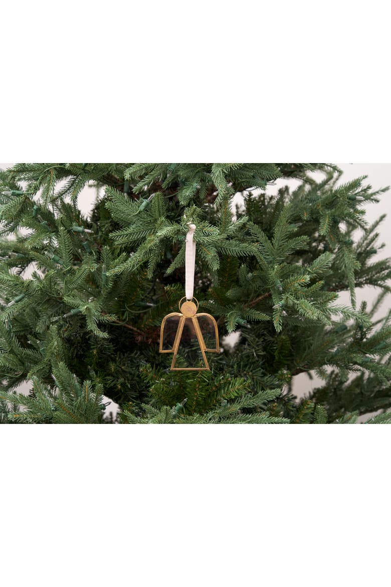 Angel Glass Layered Christmas Tree Ornament, Alternate, color, Gold