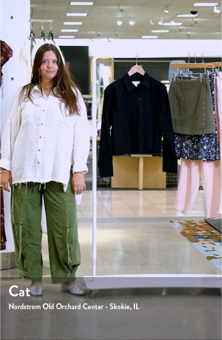 Boxy Oxford Button-Up Shirt, sales video thumbnail