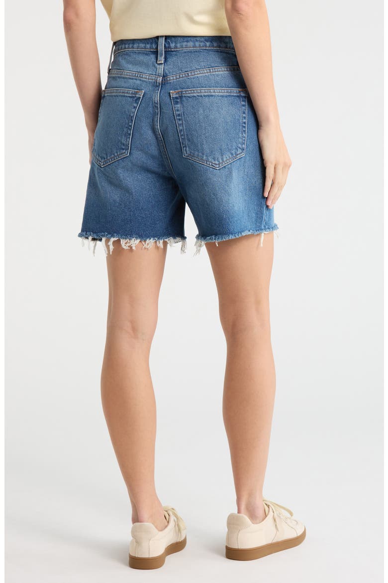 The Easy Fray Hem Denim Shorts, Alternate, color, MARAUD