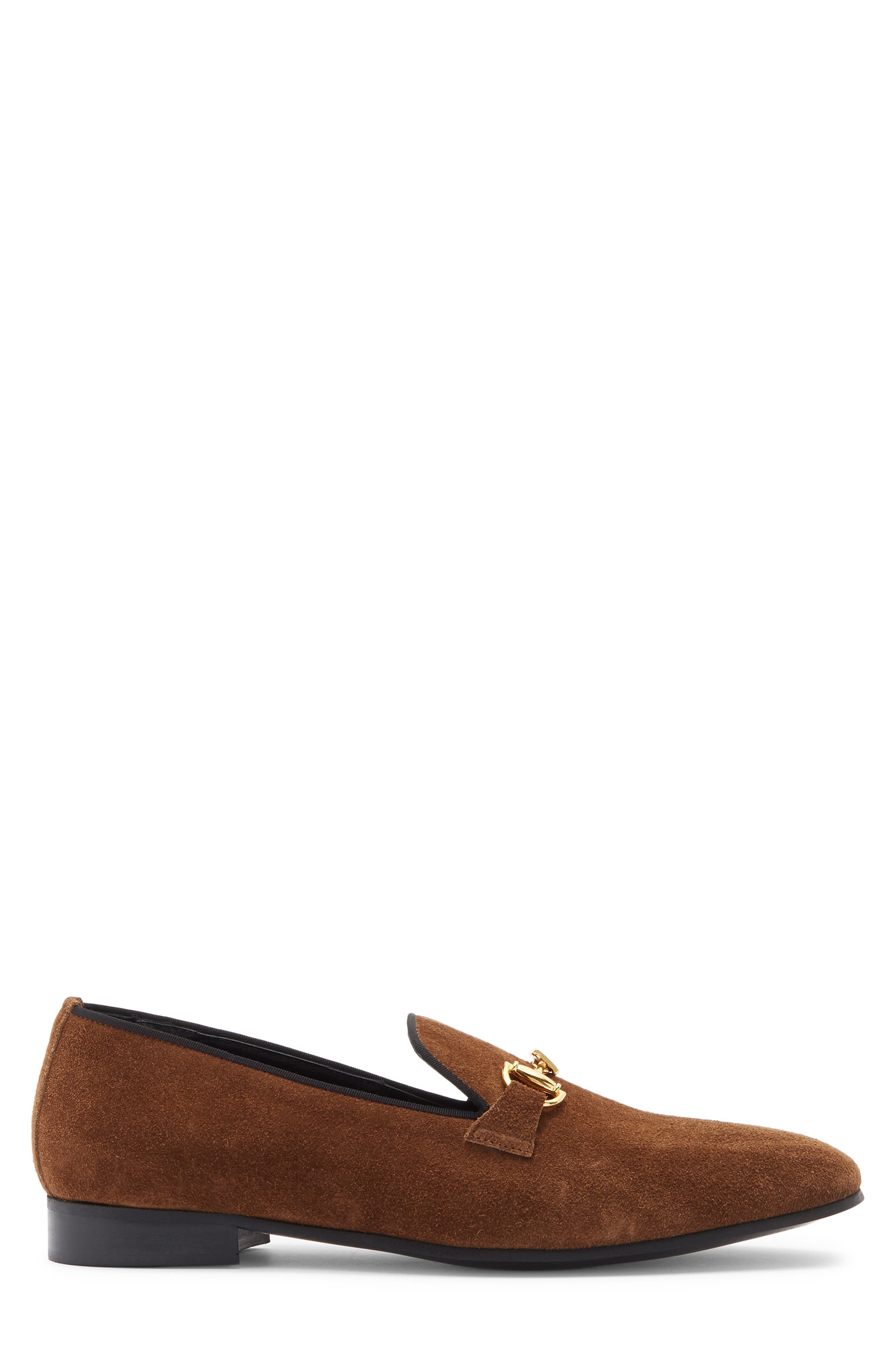 Roberto Cavalli Broadway Bit Loafer, Alternate, color, Suede Dark Brown