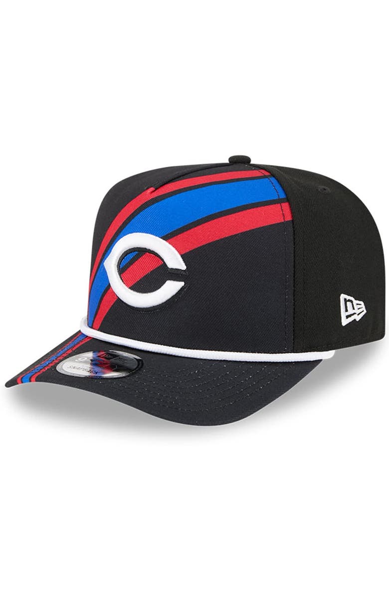 New Era Men's New Era Black Cincinnati Reds 2025 MLB Speedway Classic Fashion Pack A-Frame 9FIFTY Snapback Hat, Alternate, color, 