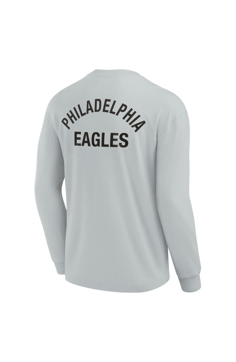 Fanatics Signature Unisex Fanatics Signature Gray Philadelphia Eagles Super Soft Long Sleeve T-Shirt, Alternate, color, Gray