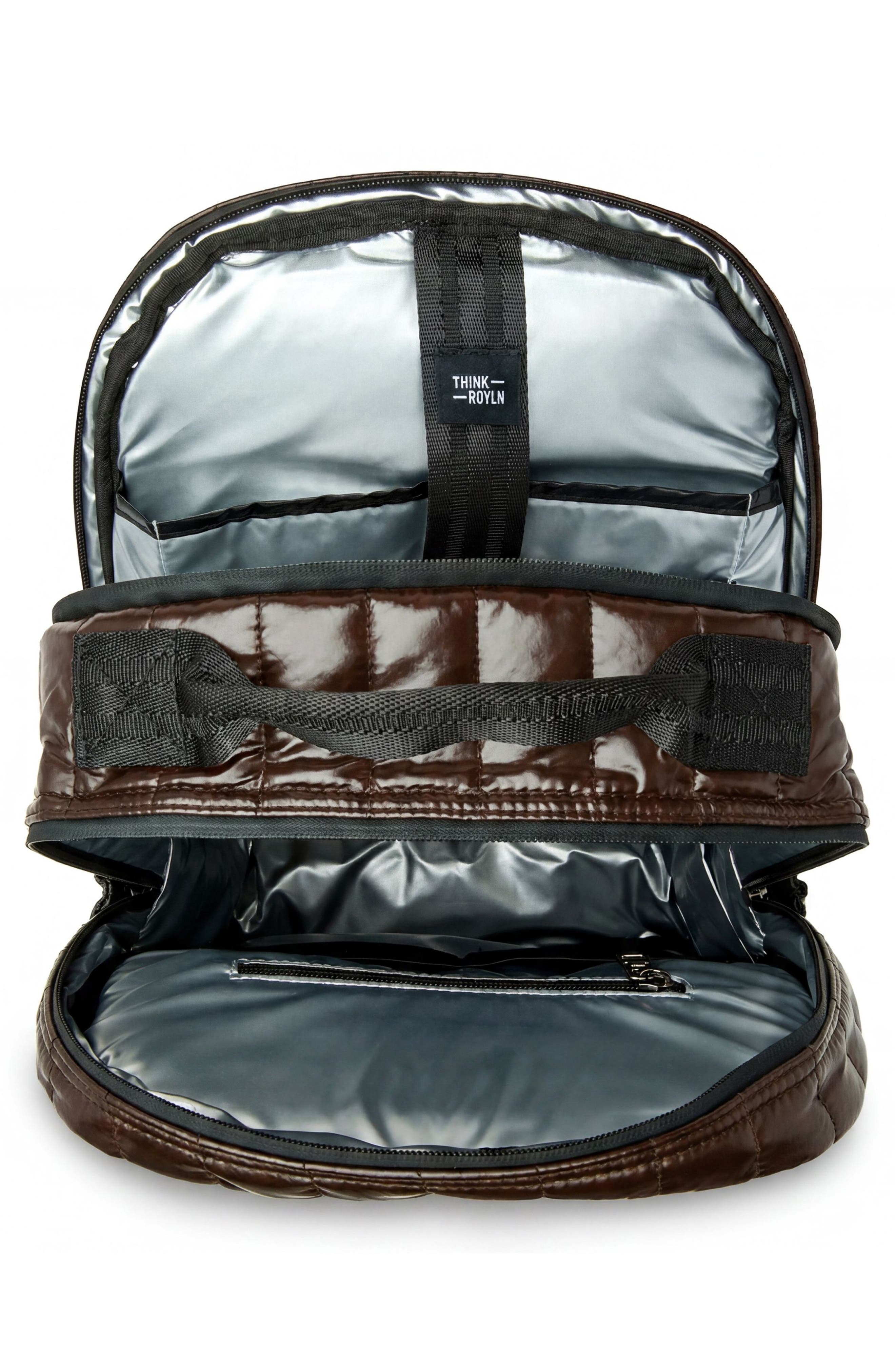 Headliner Quilted Backpack, Alternate, color, GLOSSY CHOCOLATE