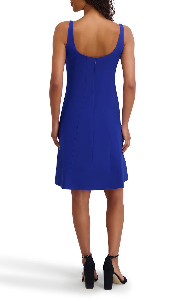 Kensie Chain Strap Fit & Flare Dress, Alternate, color, Cobalt