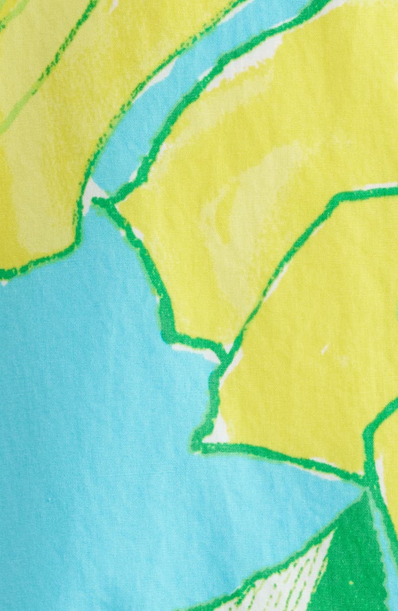 Lilly Pulitzer<sup>®</sup> Haliey Floral Print Midi Dress, Alternate, color, Blue Curacao Rose Bud