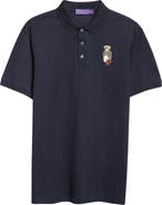 Ralph Lauren Purple Label Polo Bear Patch Cotton Piqué Polo