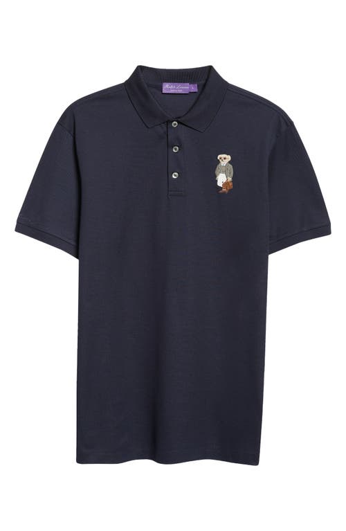 Ralph Lauren Custom Slim Fit Polo Bear Polo Shirt In Classic Chairman Navy