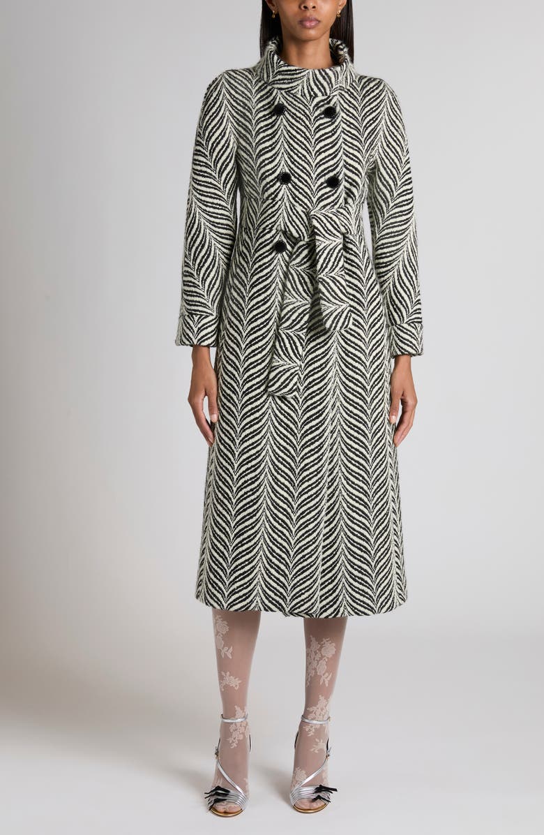 Valentino Fauve Wool Blend Coat, Main, color, Butter