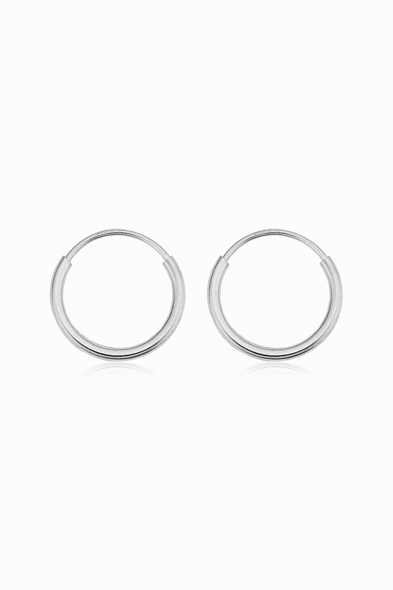 14K White Gold Easy Day Petite Endless Hoops, Main, color, White Gold