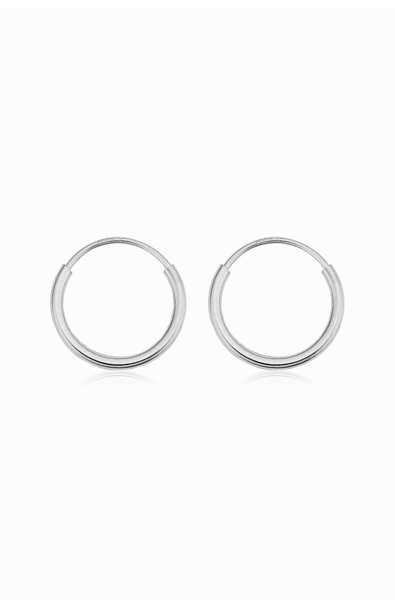 Oradina 14K White Gold Easy Day Petite Endless Hoops, Main, color, White Gold
