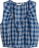 DÔEN Theo Plaid Organic Cotton Voile Top