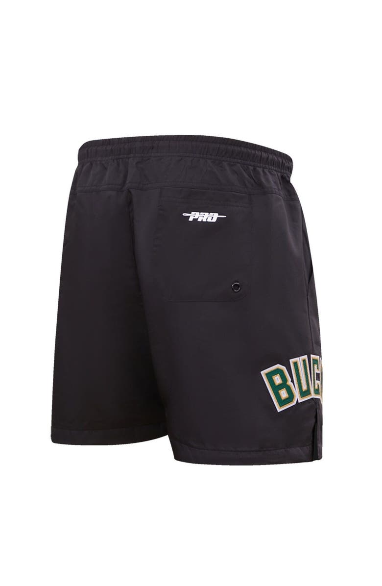 PRO STANDARD Men's Pro Standard Black Milwaukee Bucks Classics Woven Shorts, Alternate, color, Black