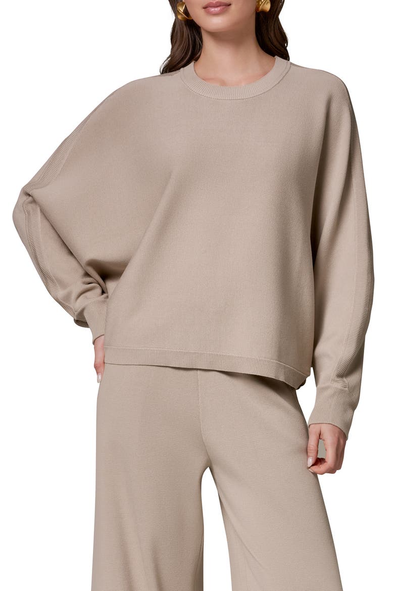 Dolman Sleeve Milano Knit Sweater, Main, color, SANDSTONE