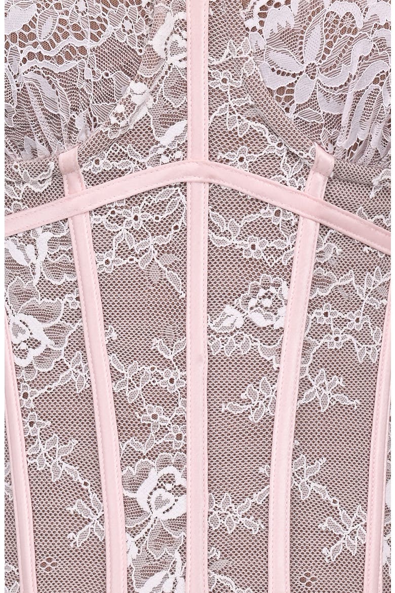 Ayana Lace Corset Top, Alternate, color, PINK