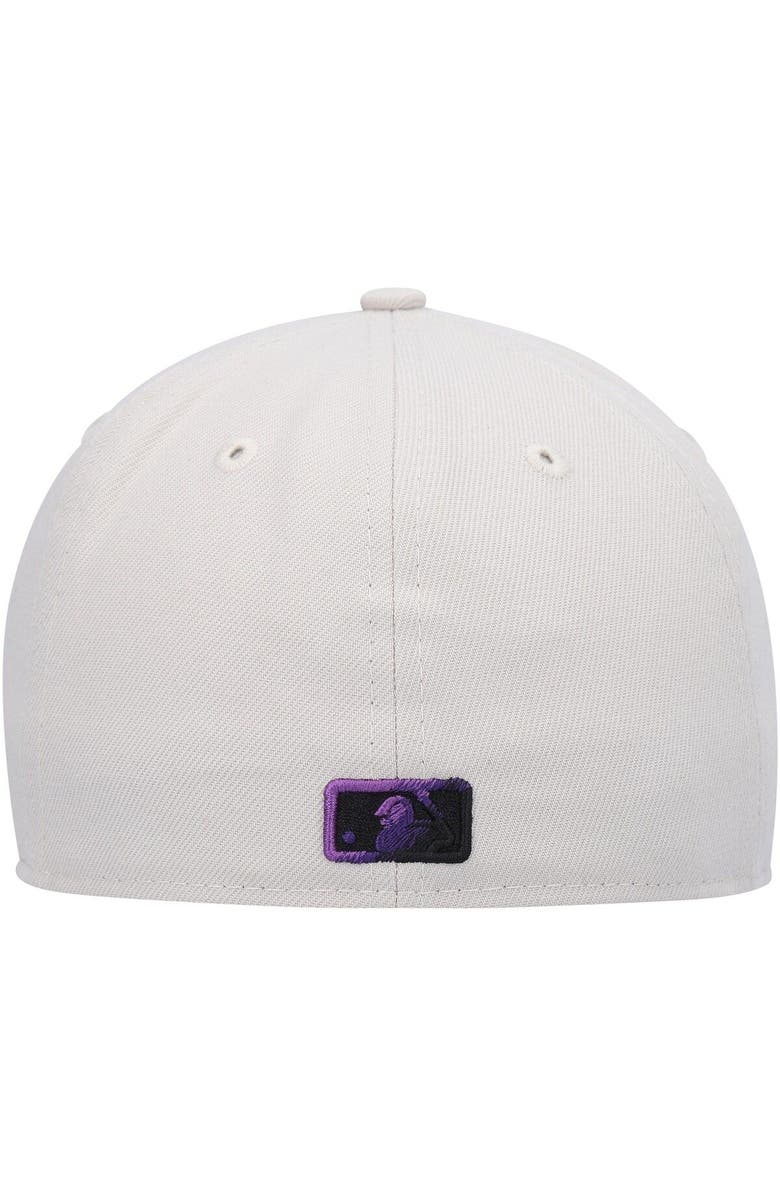 New Era Men's New Era Khaki Colorado Rockies Stone Dim Undervisor 59FIFTY Fitted Hat, Alternate, color, 