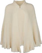 SAACHI Plush Capelet Pomcho