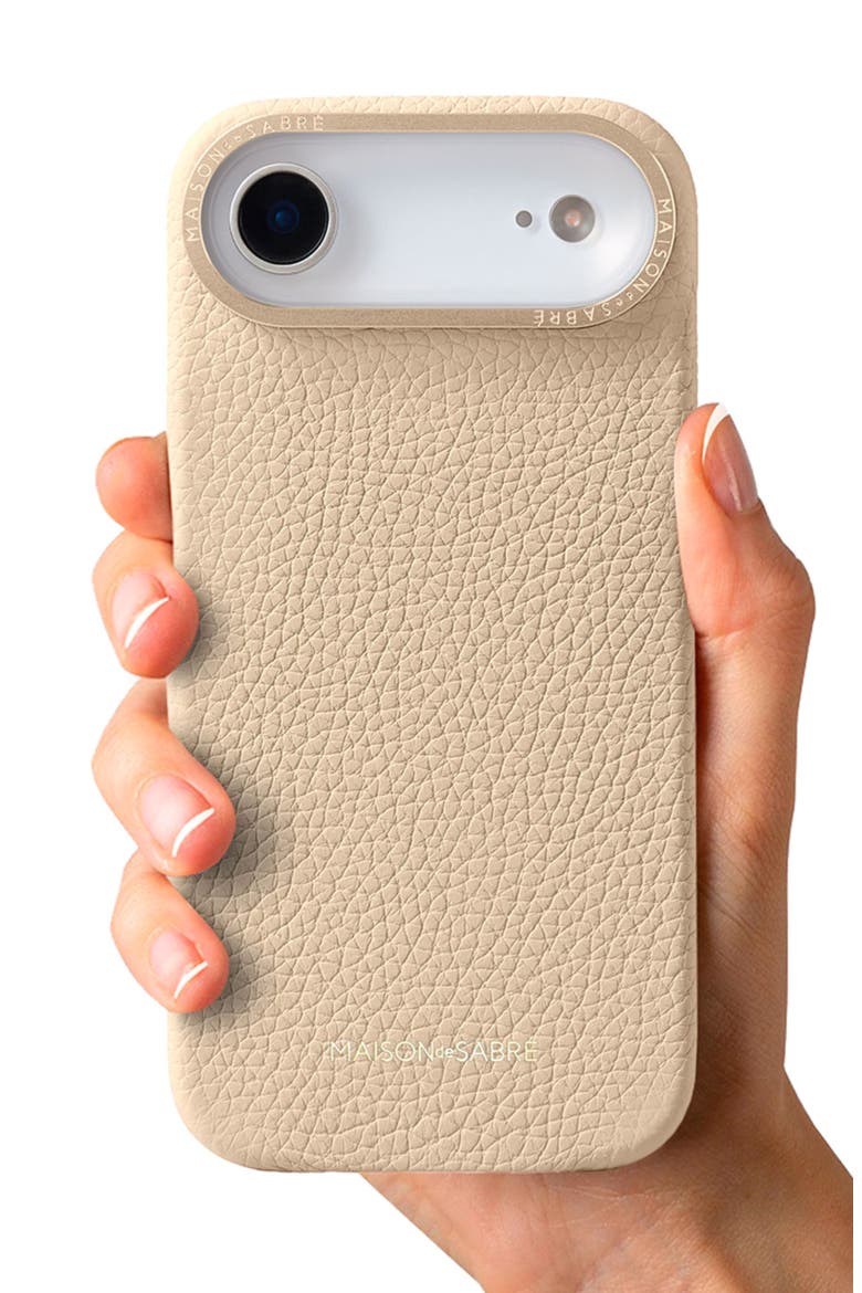 Leather Phone Case iPhone 17 Air, Alternate, color, Saharan Nude