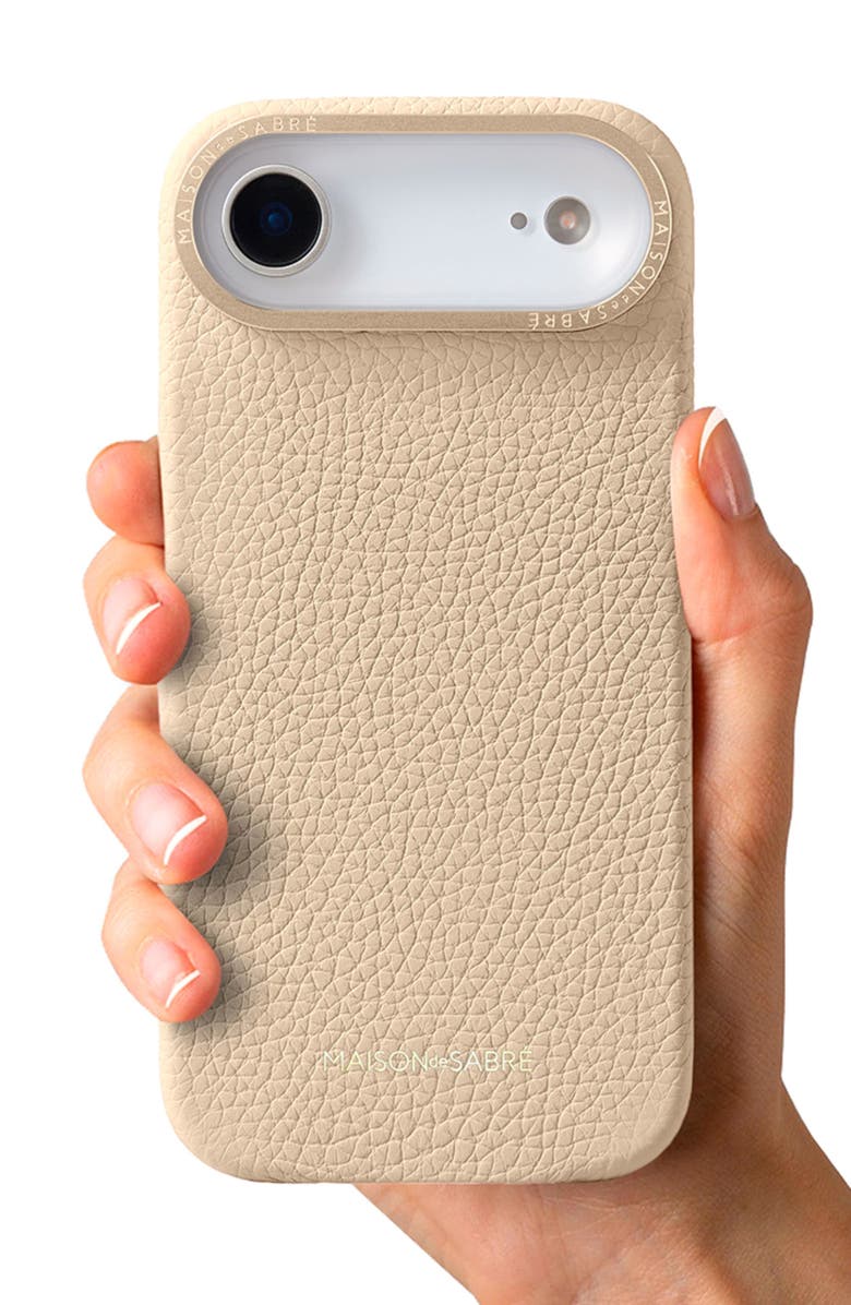 MAISON de SABRÉ Leather Phone Case, Alternate, color, Saharan Nude