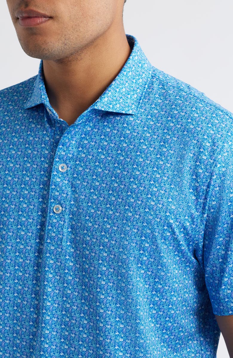 johnnie-O Floral Reef PREP-FORMANCE Golf Polo, Alternate, color, Palisades Blue