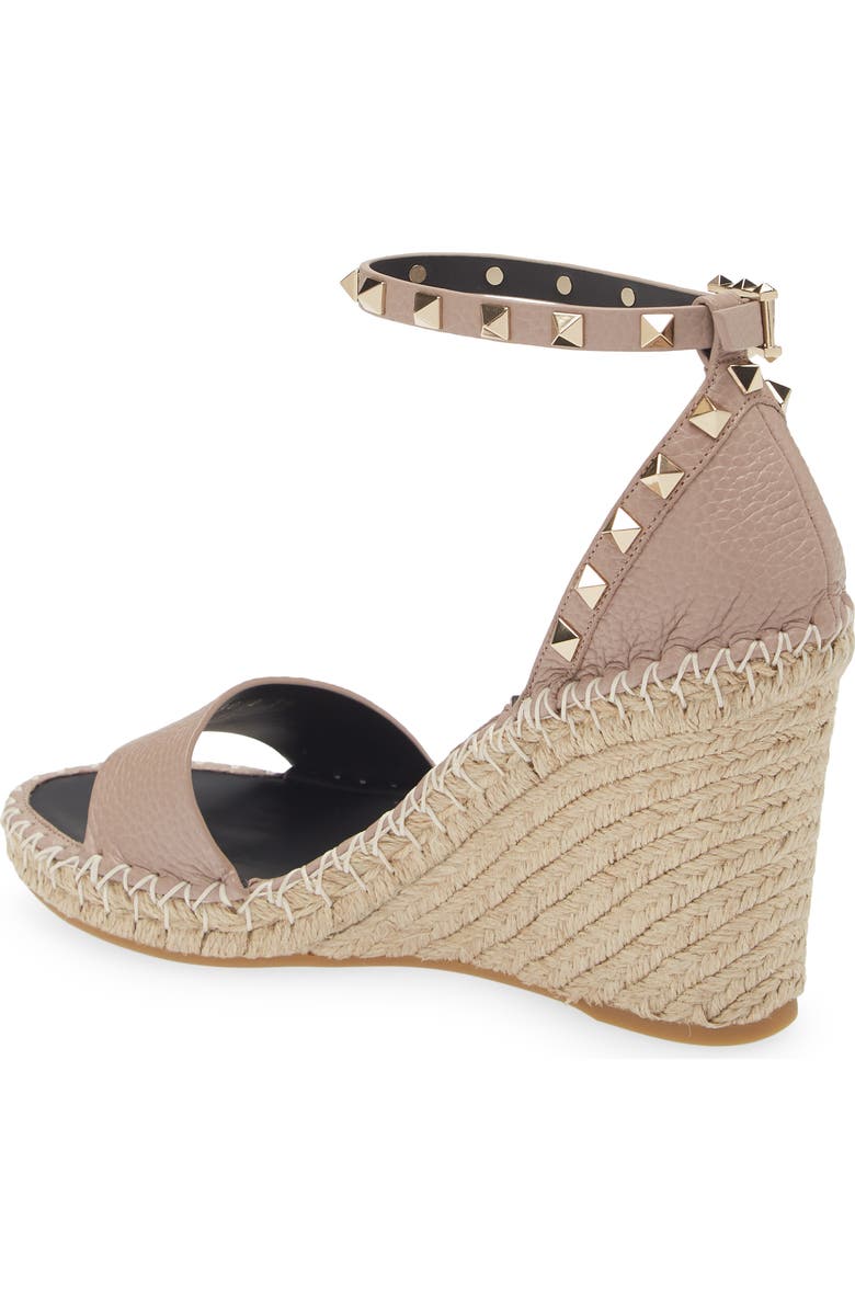 Valentino Garavani Rockstud Wedge Sandal, Alternate, color,