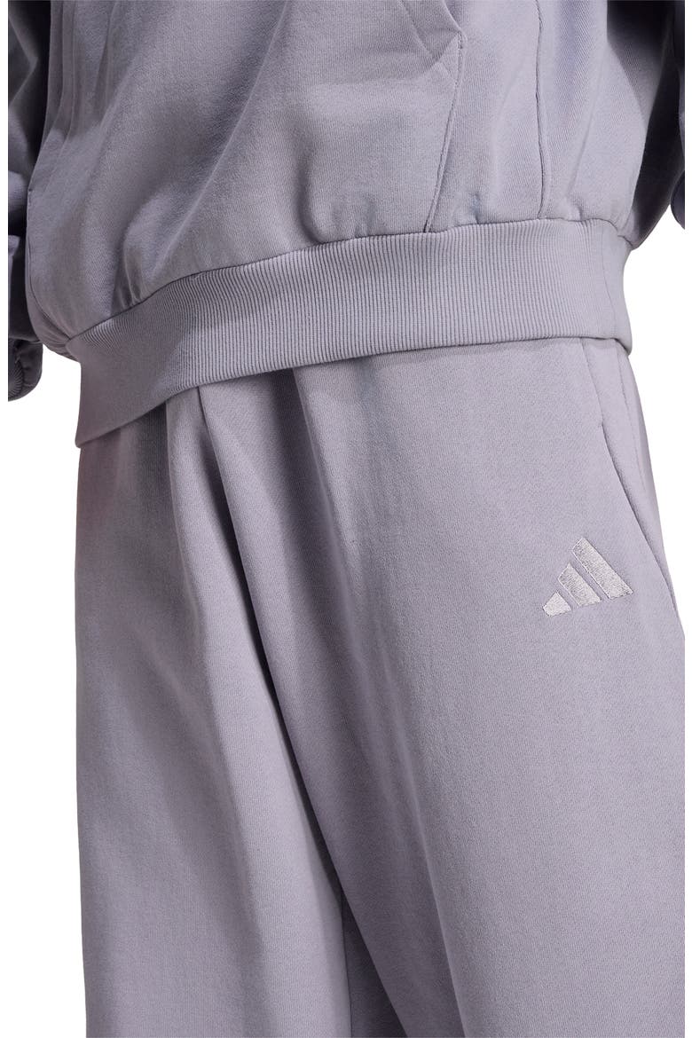 Pleated Wide Leg Jersey Pants, Alternate, color, SLATE