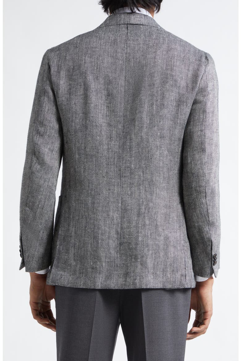 Waverly Linen Herringbone Sport Coat, Alternate, color, NAVY