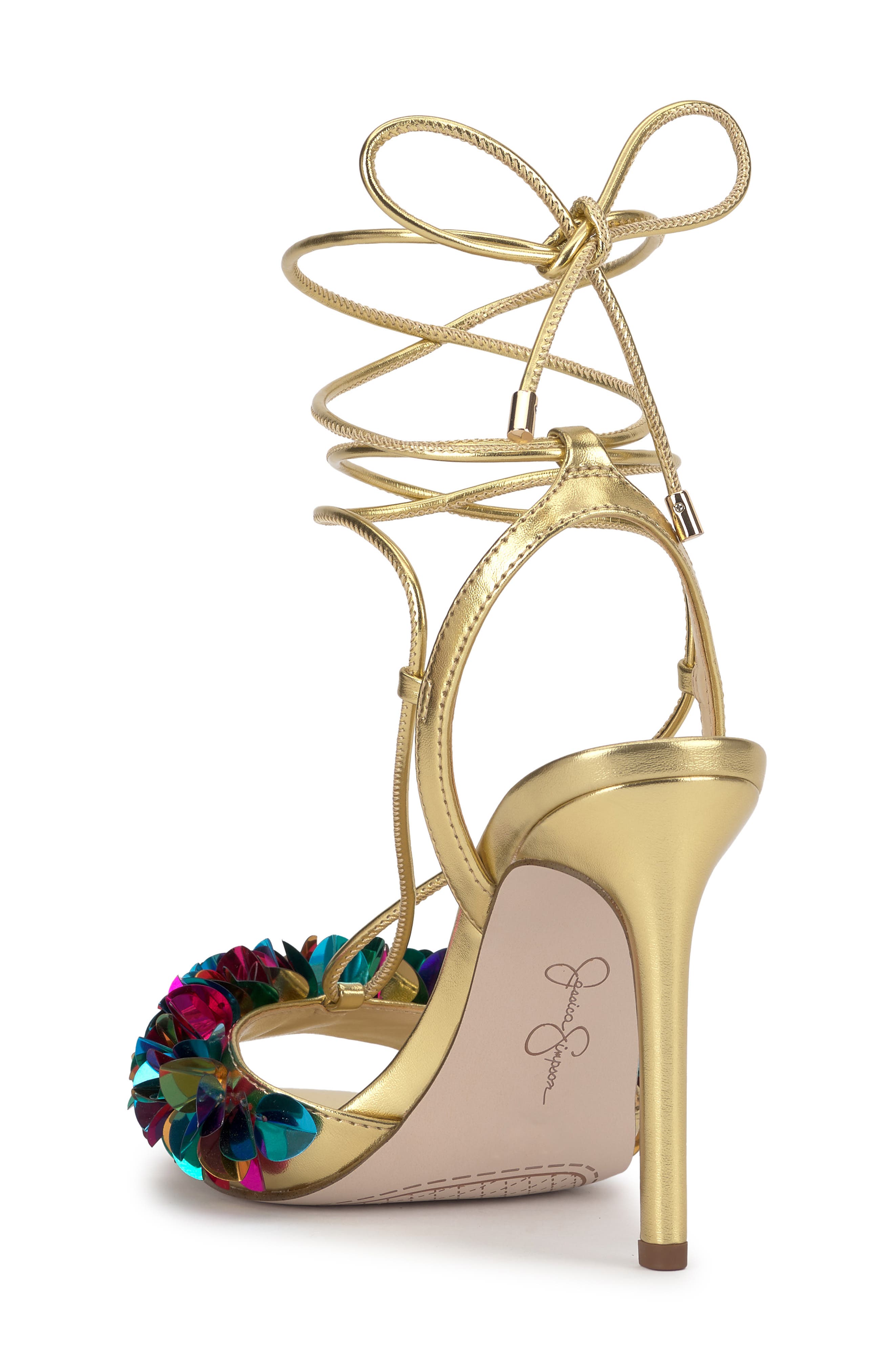Oveny Ankle Wrap Sandal, Alternate, color, GOLD