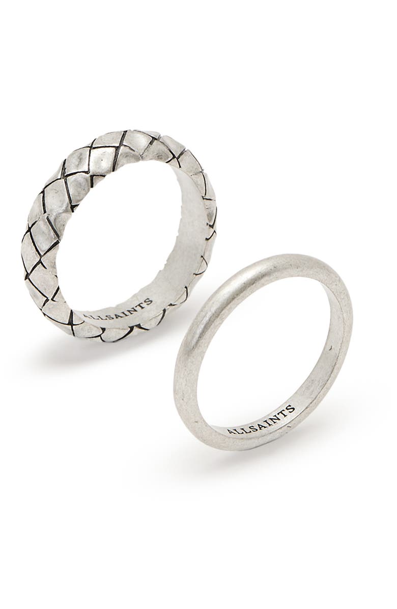 AllSaints Men's Set of 2 Rings, Main, color,