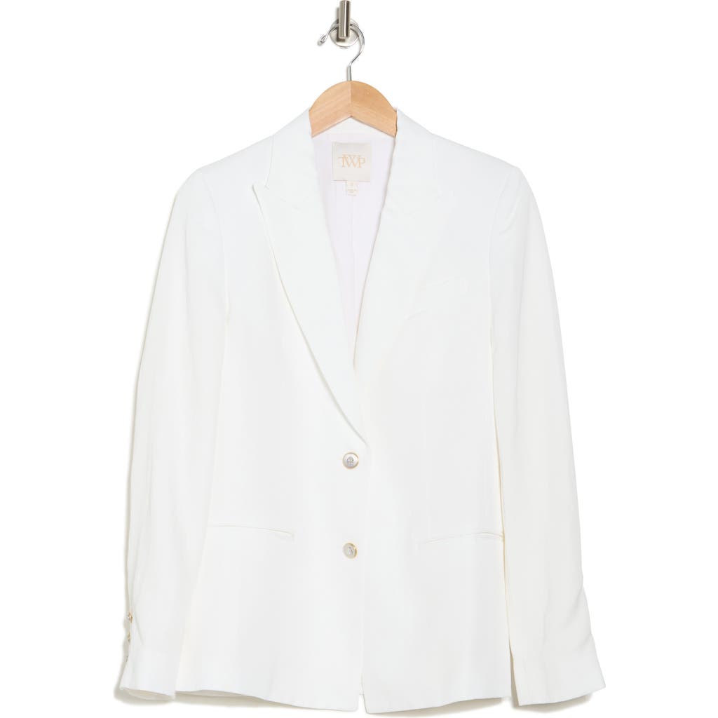 Twp Husband Peak Lapel Blazer In White