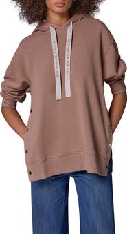 Donna Karan New York French Terry Snap Side Hoodie