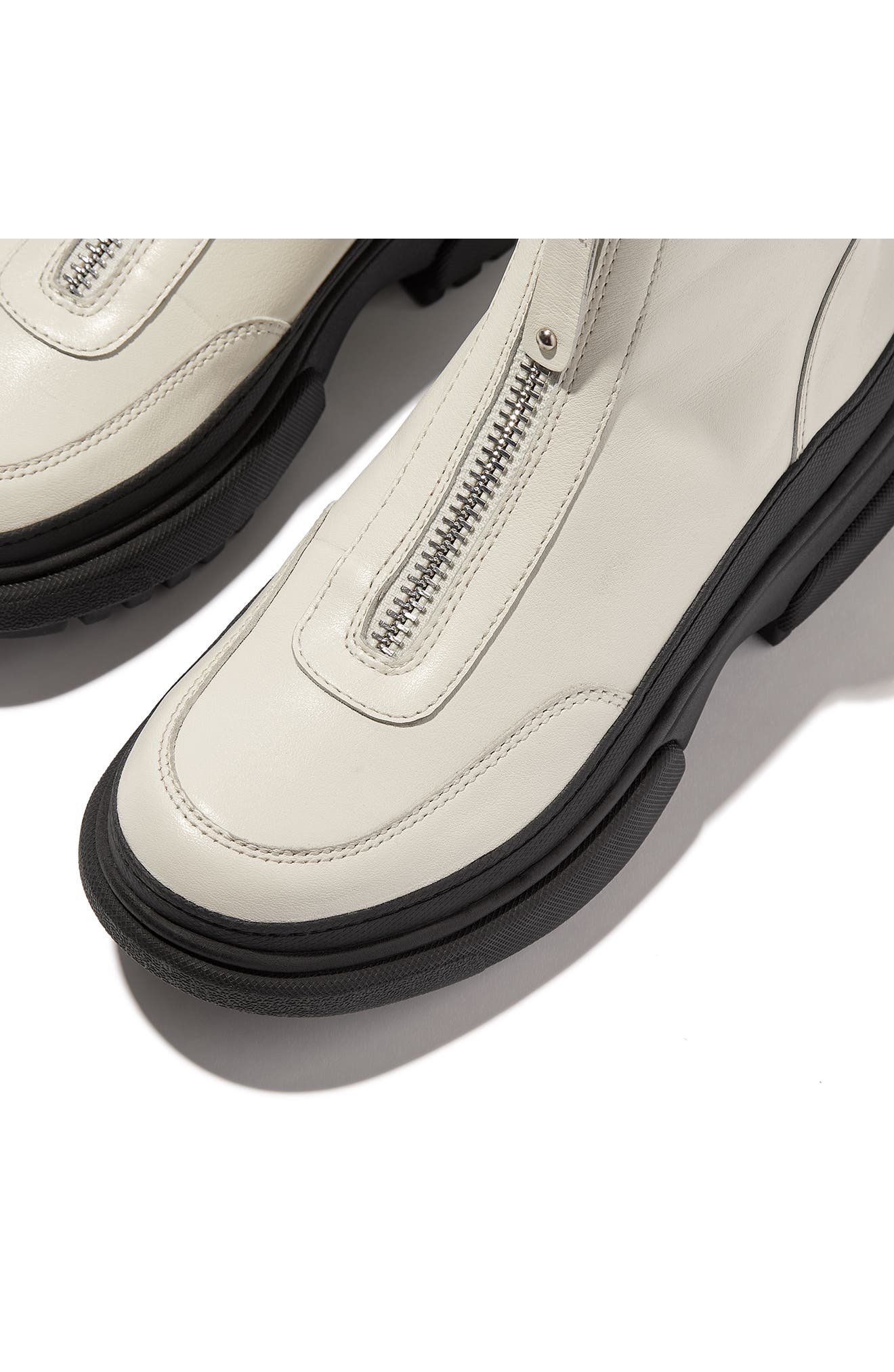 FitFlop Wylder Front Zip Bootie, Alternate, color, Cream