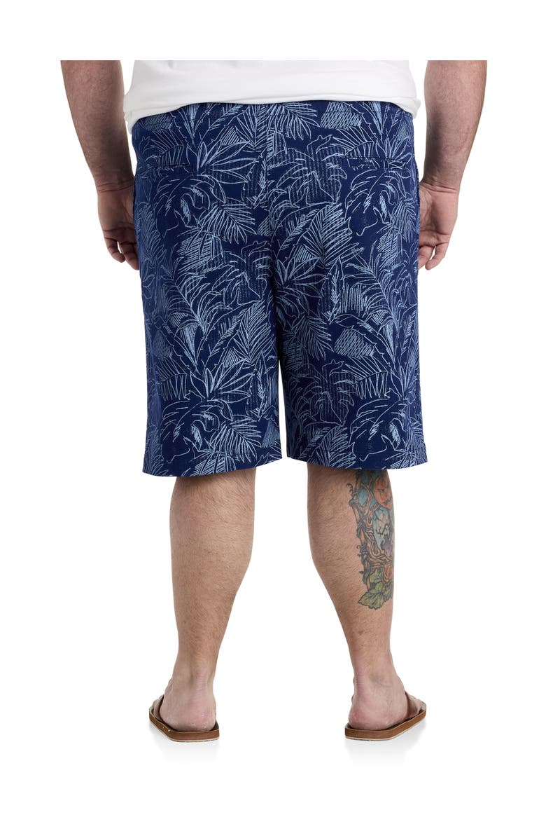 True Nation by DXL Stretch Tropical Drawstring Shorts, Alternate, color, Tropical Palms