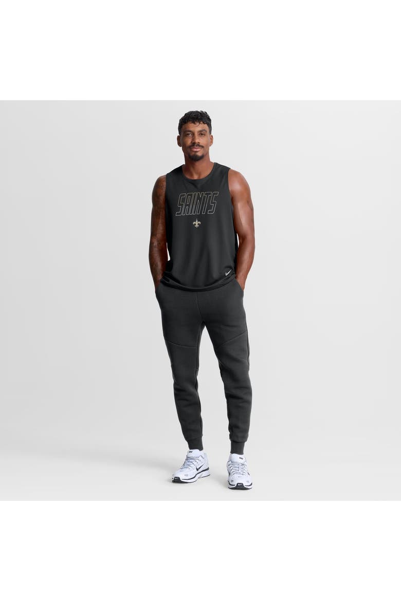 Men's Nike Black New Orleans Saints Kickoff Miler Dri-FIT Tank​ Top, Alternate, color, Black