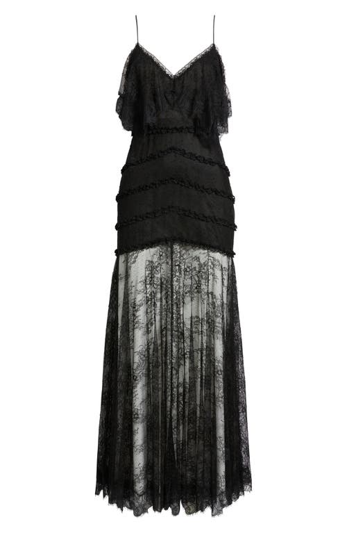 Loveshackfancy Sandy Lace Maxi Dress In Black