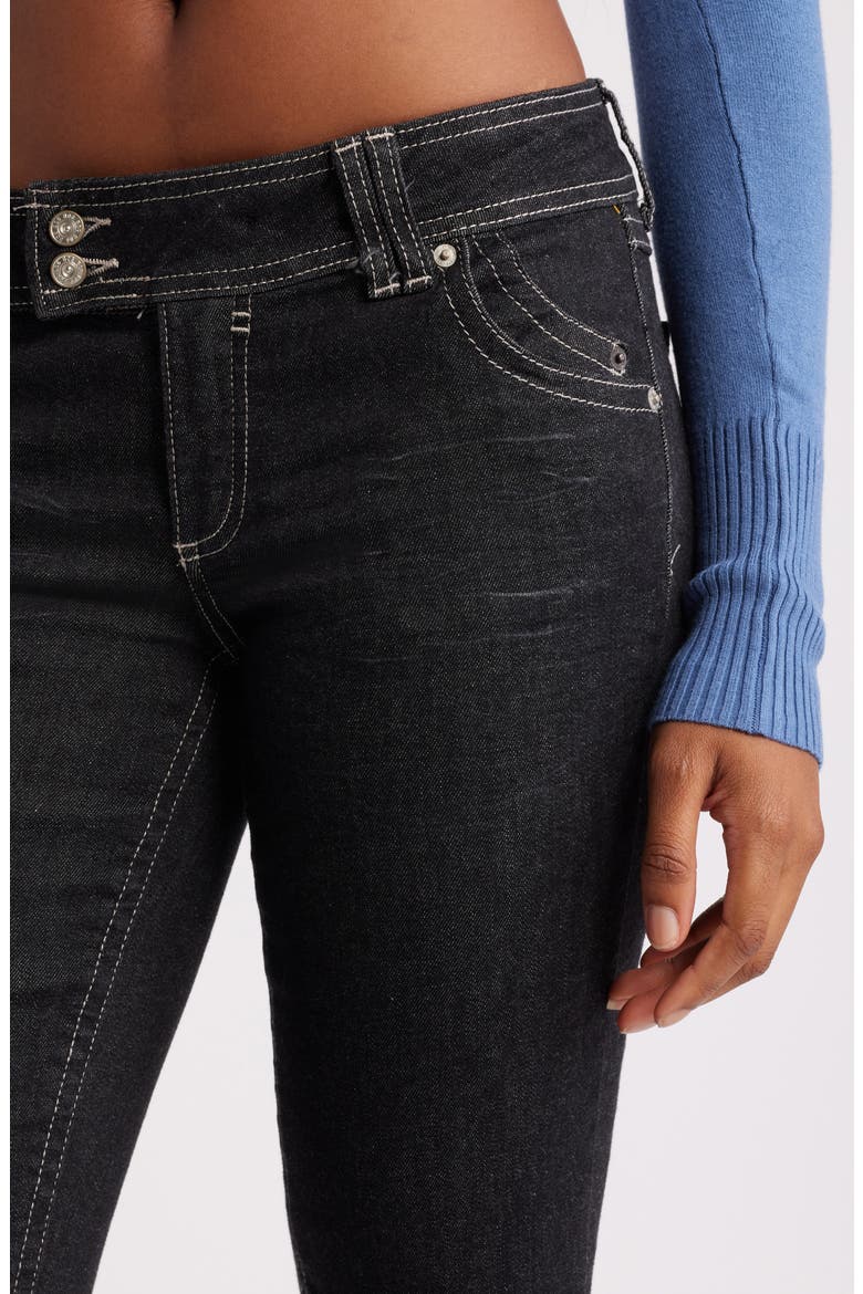 Brooke Low Rise Flare Jeans, Alternate, color, BLACK