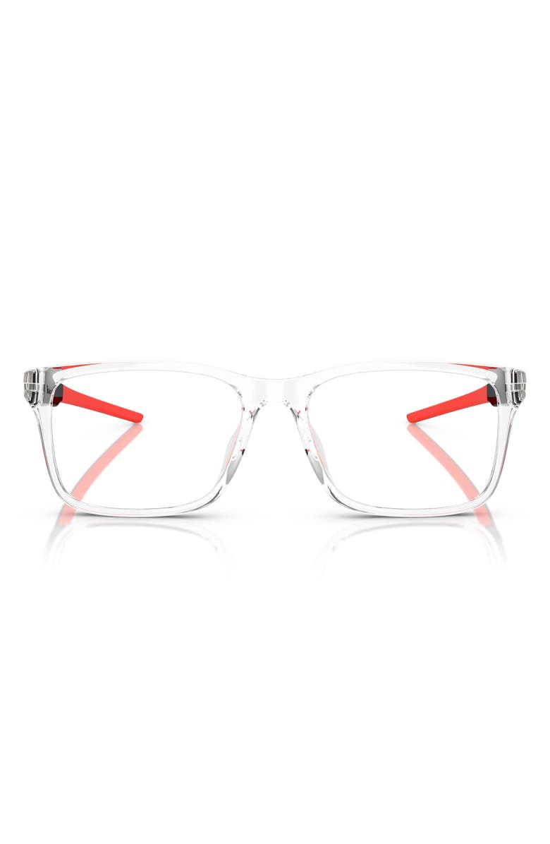 Scuderia Ferrari 56mm Square Optical Glasses, Main, color, Crystal