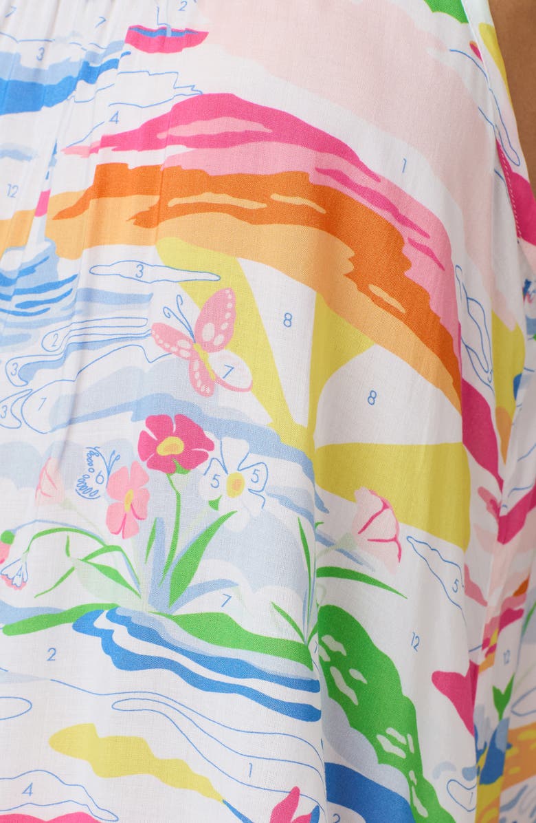 Kate Spade New York print short pajamas, Alternate, color, 