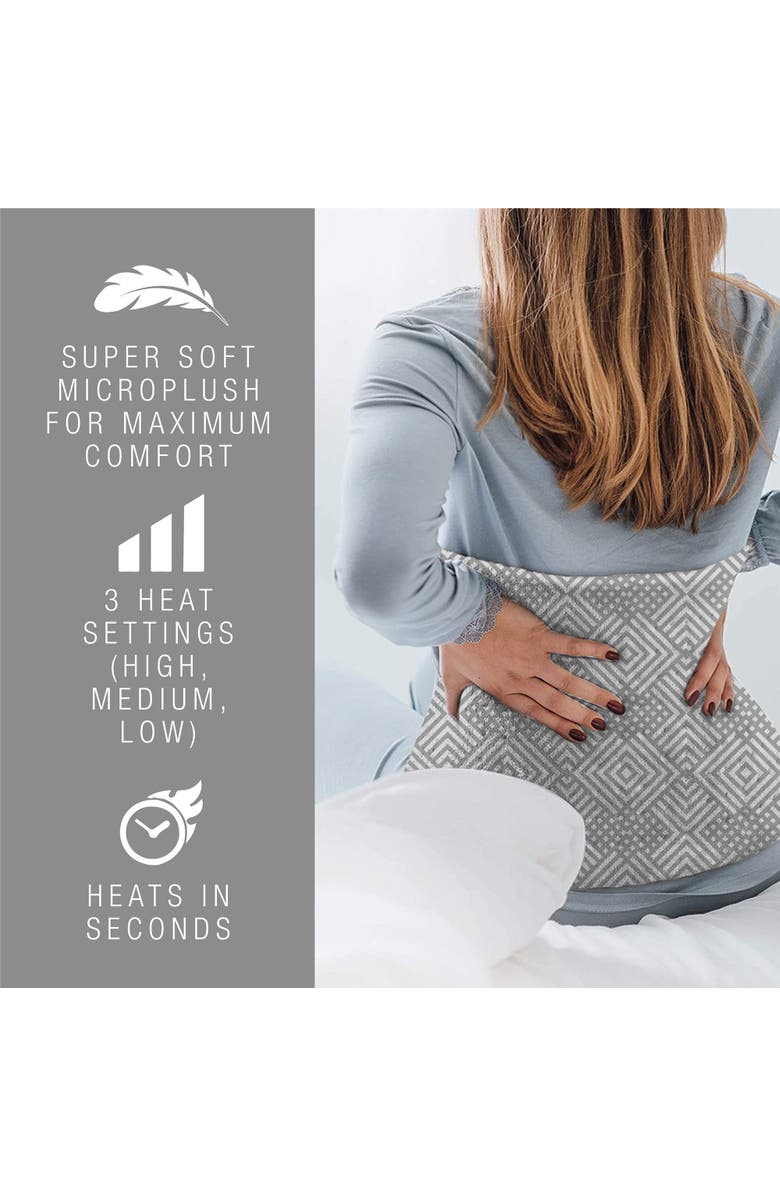 PURSONIC Extra Extra Large Electric Heating Pad, Alternate, color, Grey