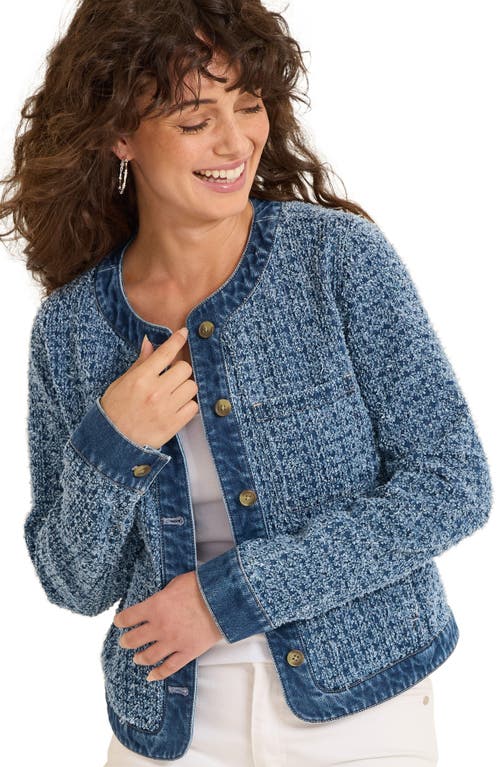 Tommy Bahama Cotton Tweed Denim Jacket In Blue