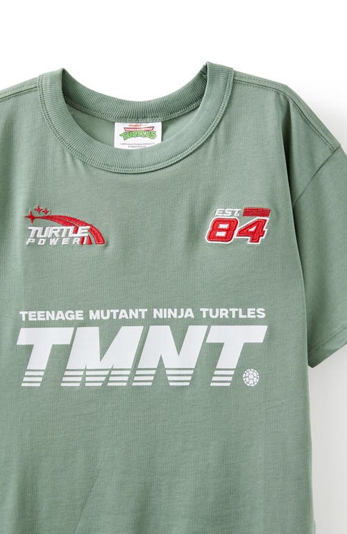 Cotton On Kids Kid's Licensed Drop Shoulder Short Sleeve Tee In Moss Green Tmnt 84