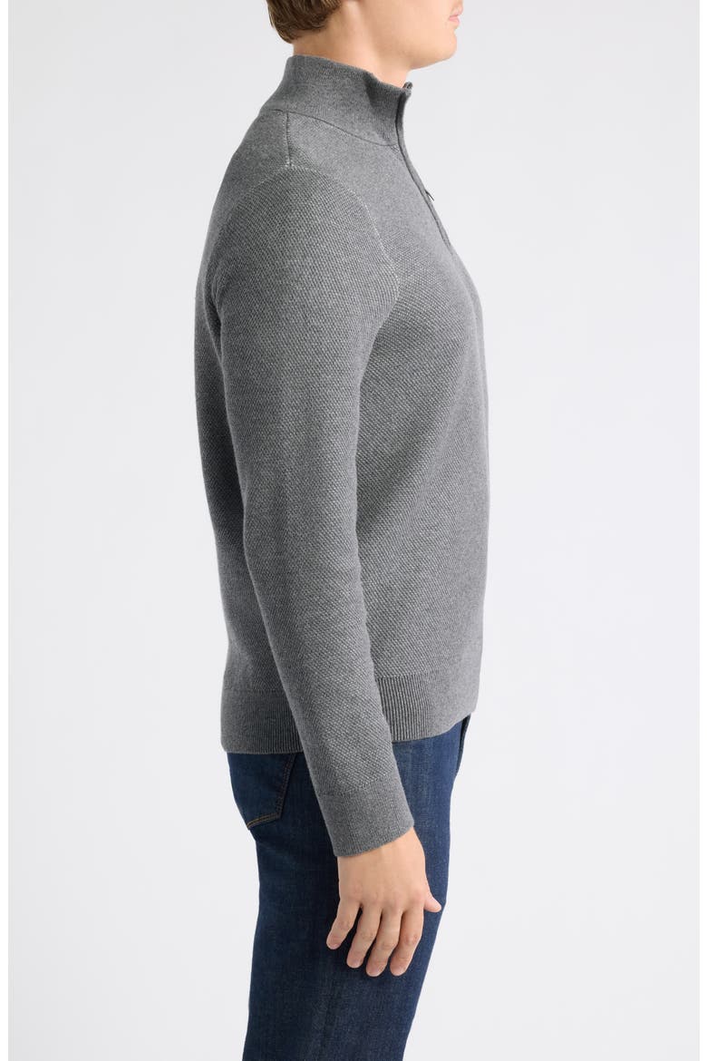 Cotton & Wool Jacquard Pullover, Alternate, color, GREY MOUNTAIN HEATHER