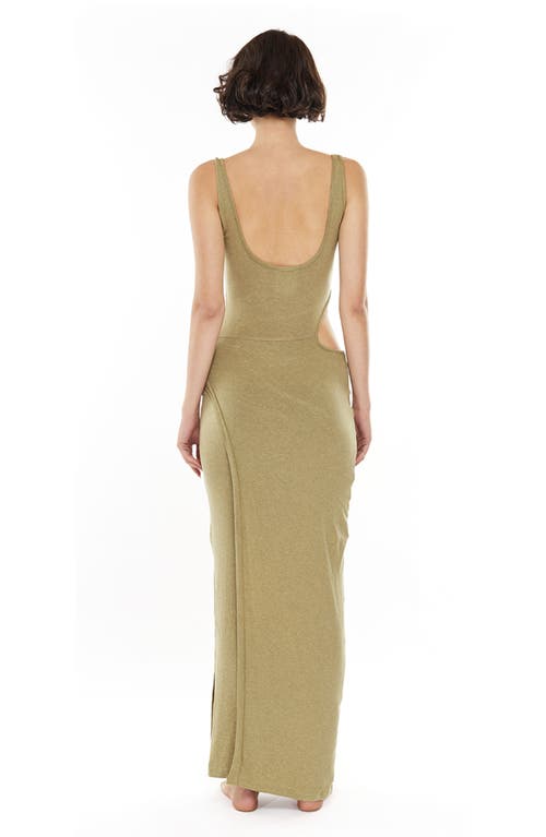 Mother Of All Papper Cut Out Maxi Dress In Green