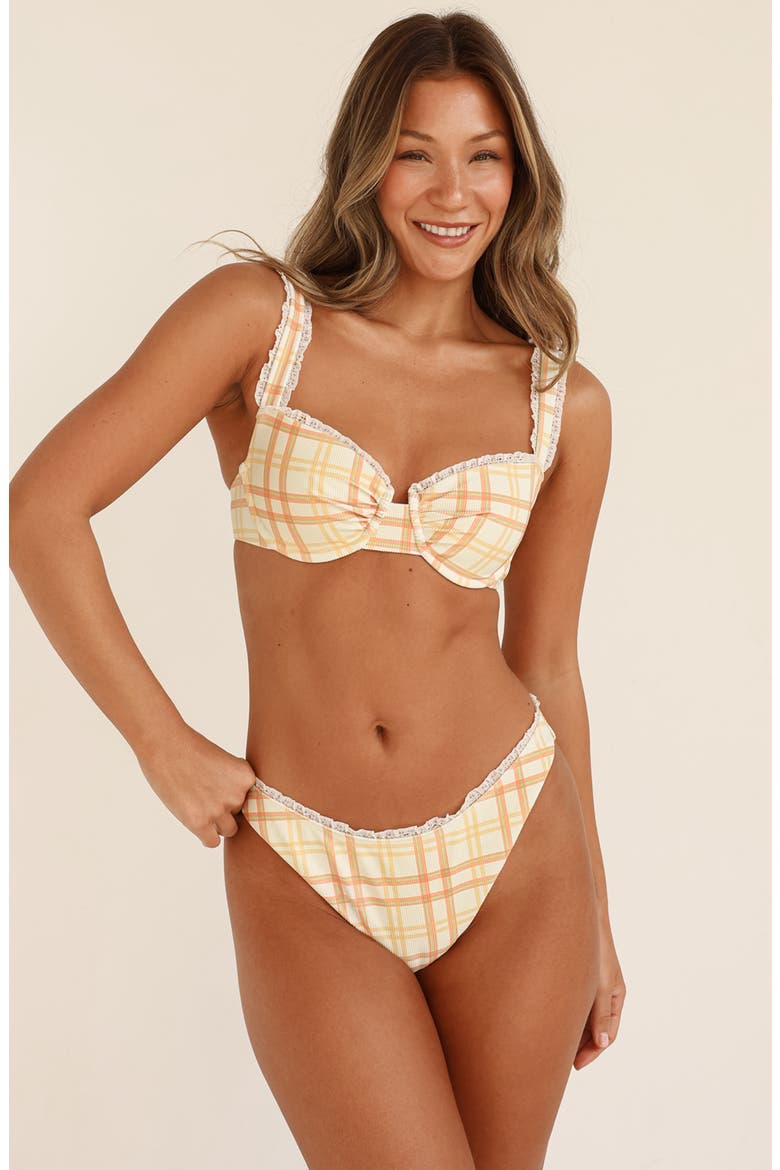 Priscilla Underwire Bikini Top, Alternate, color, Rad Plaid