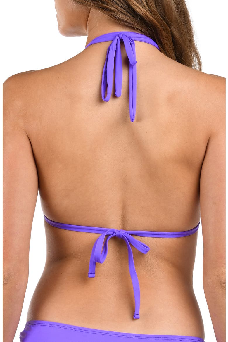 Island Goddess Halter Bikini Top, Alternate, color, ULTRAVIOLET